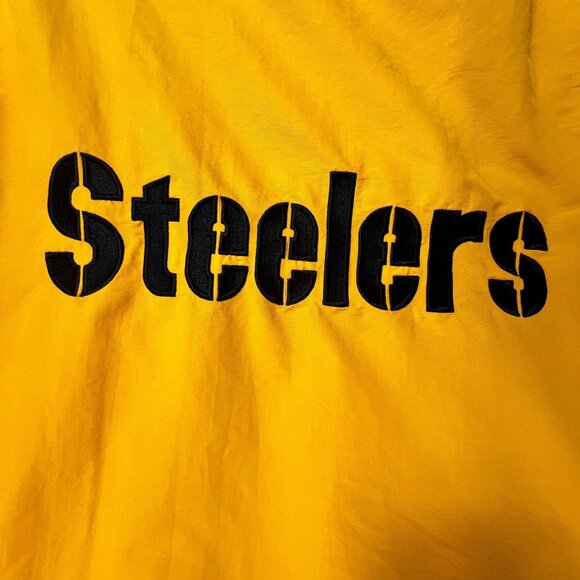 Vtg Pittsburgh Steelers Reebok NFL Team Apparel Hooded Jacket Reversible 2XL - Picture 7 of 16